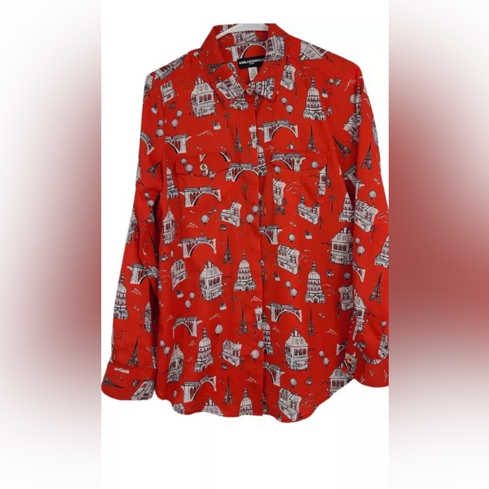 Karl Lagerfeld Red Top